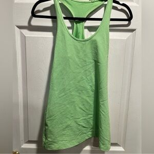Lululemon Athletica Green Checkered Tank Top